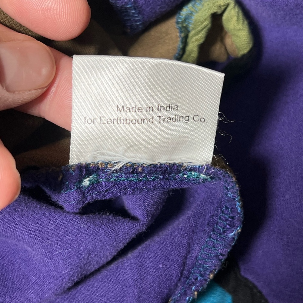 Earthbound Trading Co multicolor patchwork drawst… - image 10